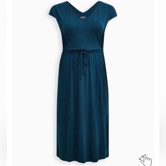 TORRID MIDI SUPER SOFT DOLMAN SLEEVE DRESS NWOTs - Picture 2 of 5